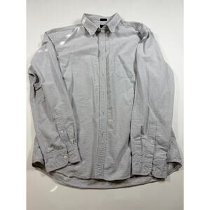 J. Crew Men’s 100% Cotton Oxford Button-Down Shirt Size XL | Classic Gray